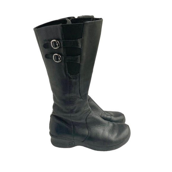 Keen Shoes Keen 5477 Bern Baby Black Leather Tall Side Zip Boots